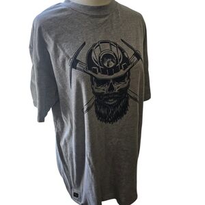 J. America Gray Skull Graphic Tee